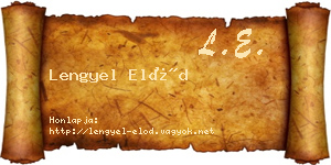 Lengyel Előd névjegykártya